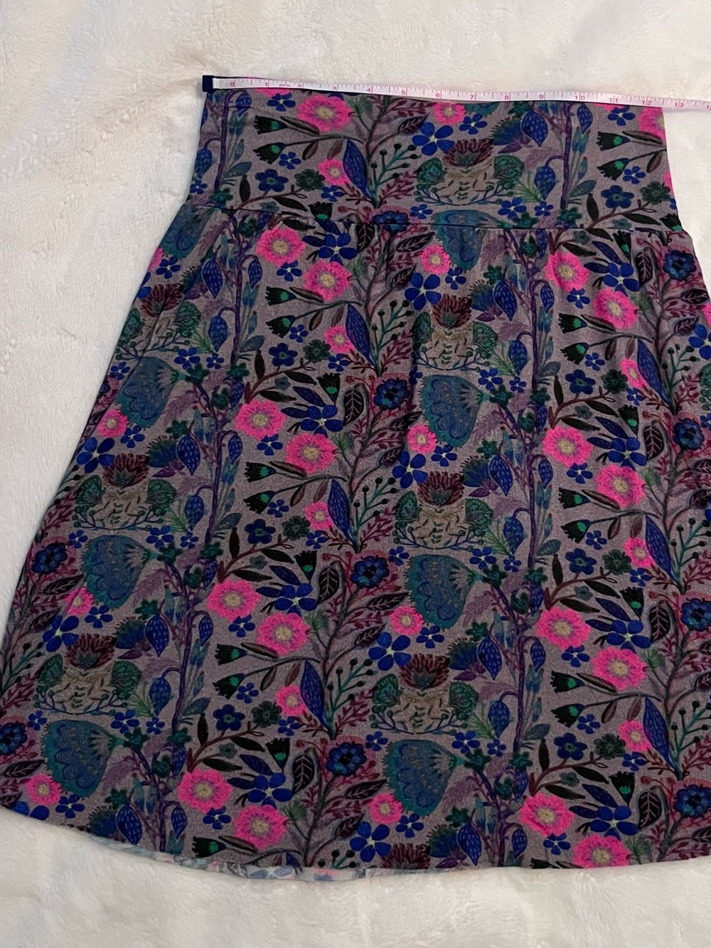 NATURAL LIFE Floral A-Line Skirt in Pink and Blue